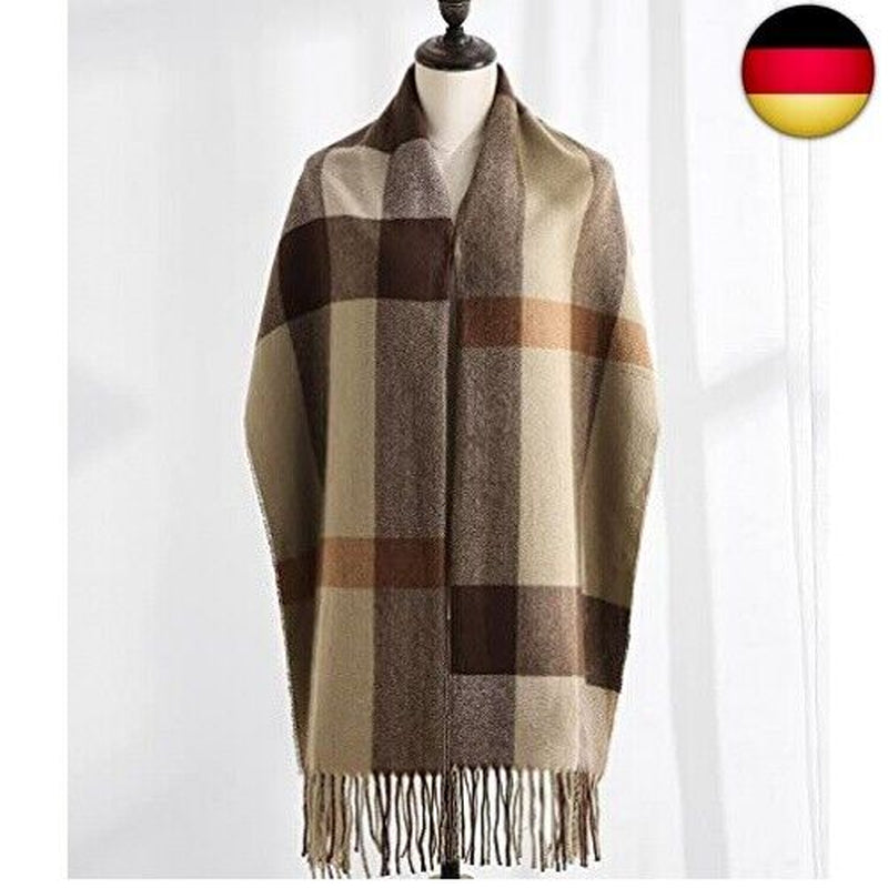 HYUET Winter Pashmina Schal Schal Damen Plaid Elegant Lange Weiche Warme