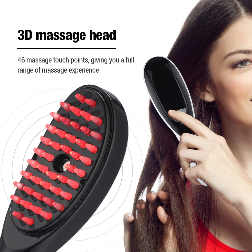 Electric Spray Scalp Massager Head Hair Growth Massage Comb Red Blue Light anti Hair Loss Atomization Medicine Liquid Applicator